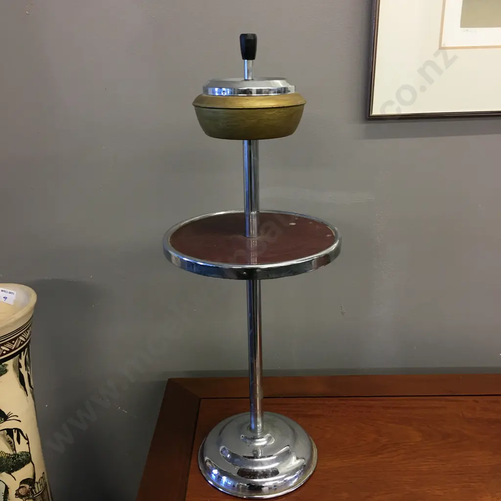 Vintage Standing Ashtray With Shelf H58cm. Image 1++